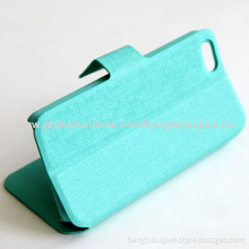 Folio Leather Case for Samsung Galaxy S4, Customized Designs Welcomed